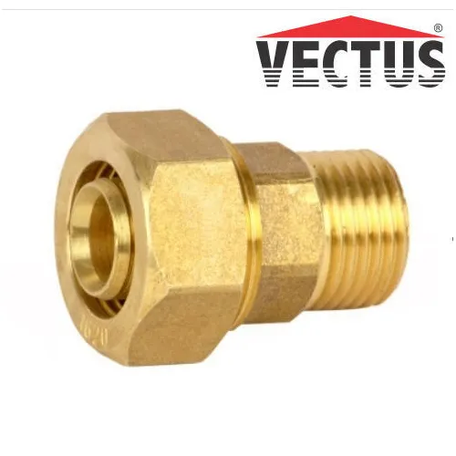 MALE STRAIGHT UNION 1216*(1/2)" BRASS VECTUS