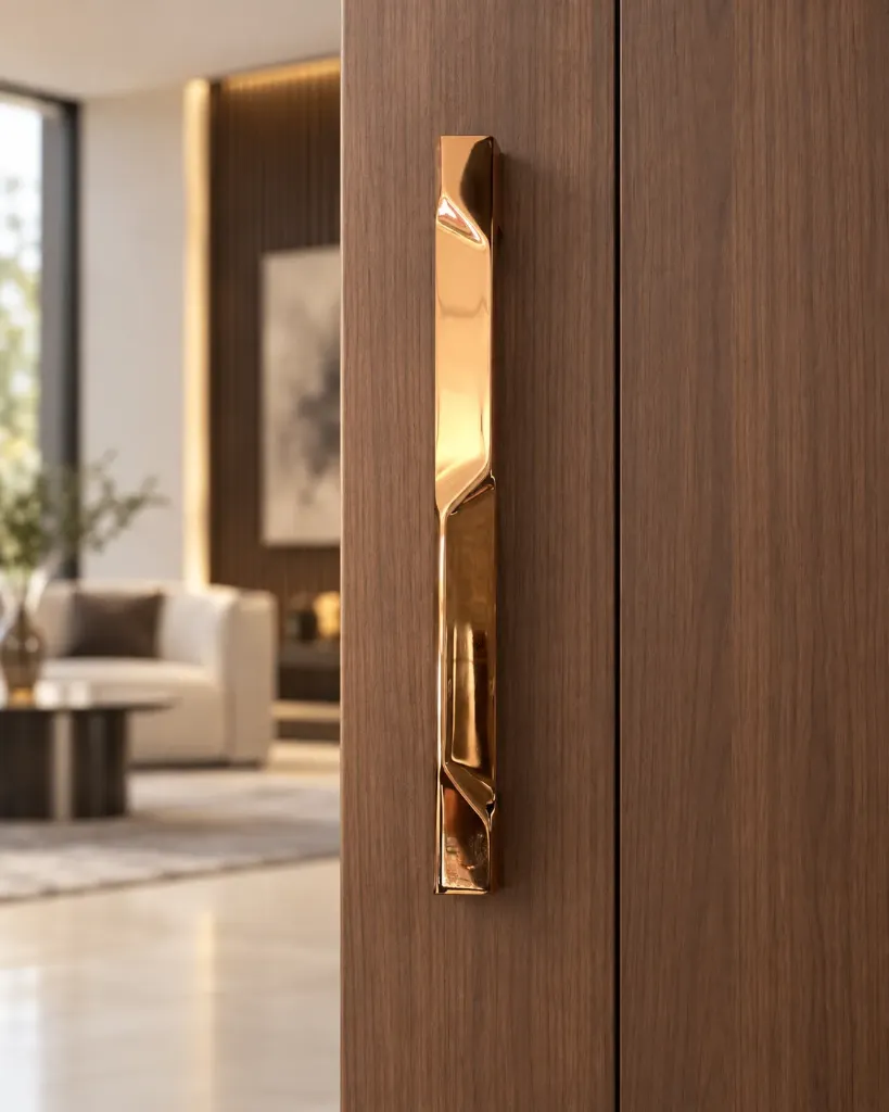 DOOR HANDLE 12" TRACK R.G PVD
