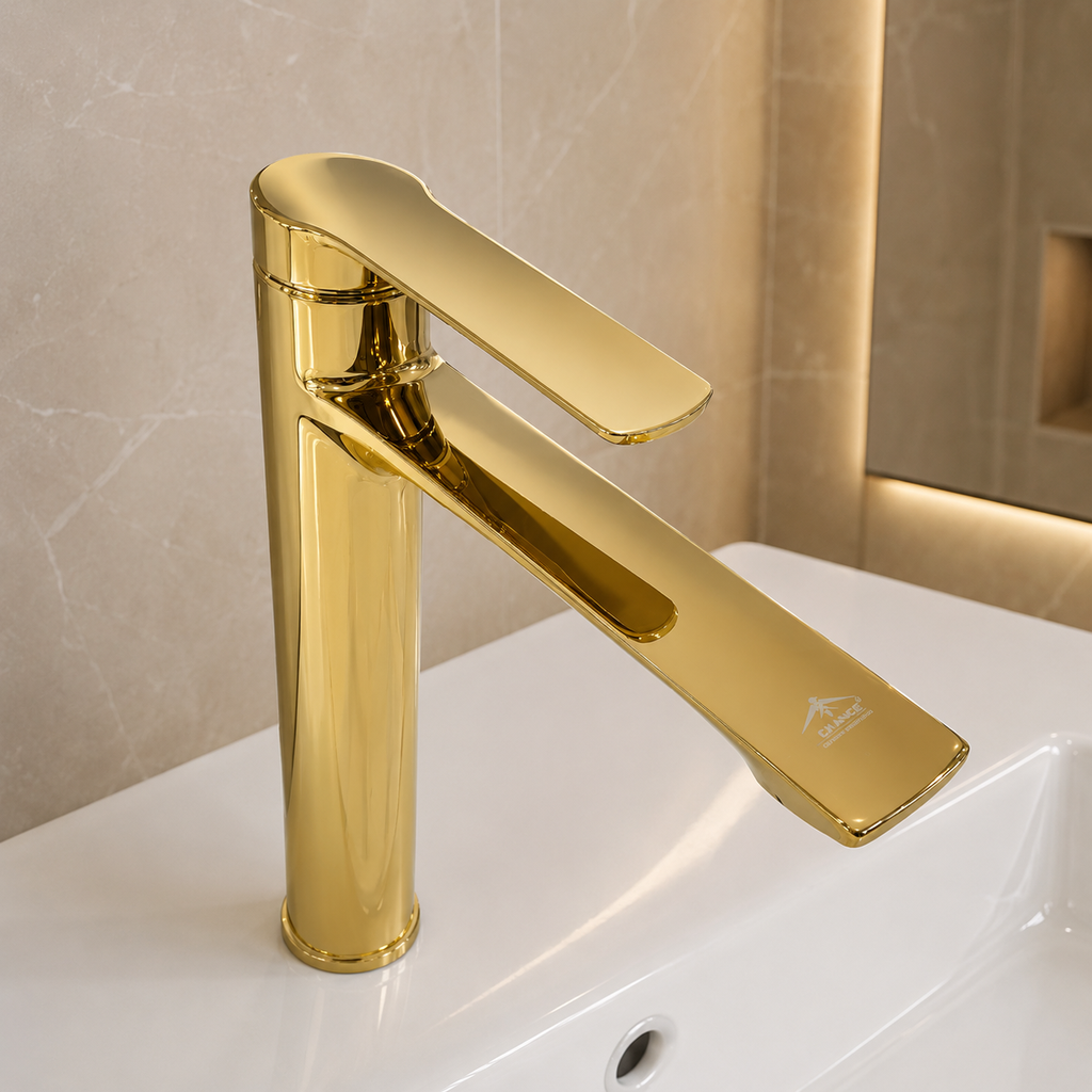Chance Single Lever 1-1 Basin Mixer GOLDEN 12”