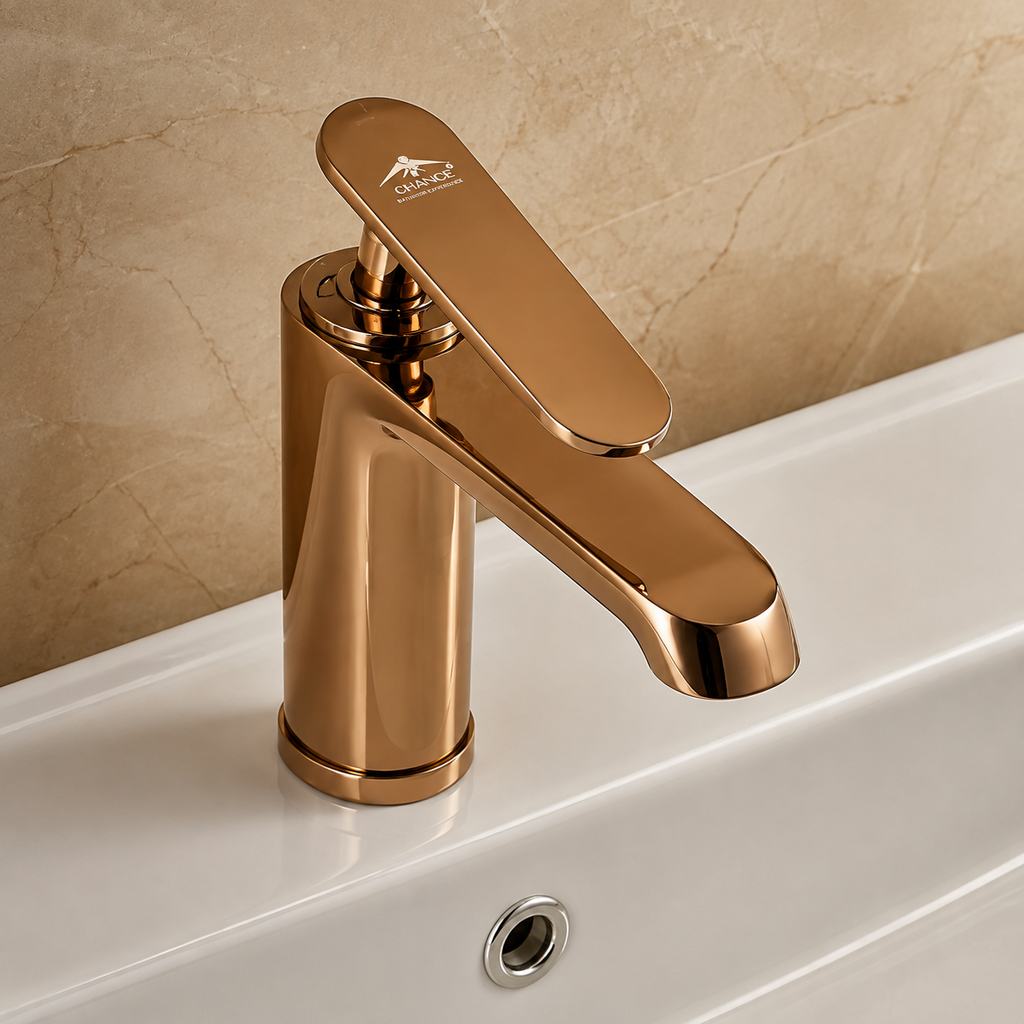 Chance Single Lever Basin Mixer ROSE GOLD 6”