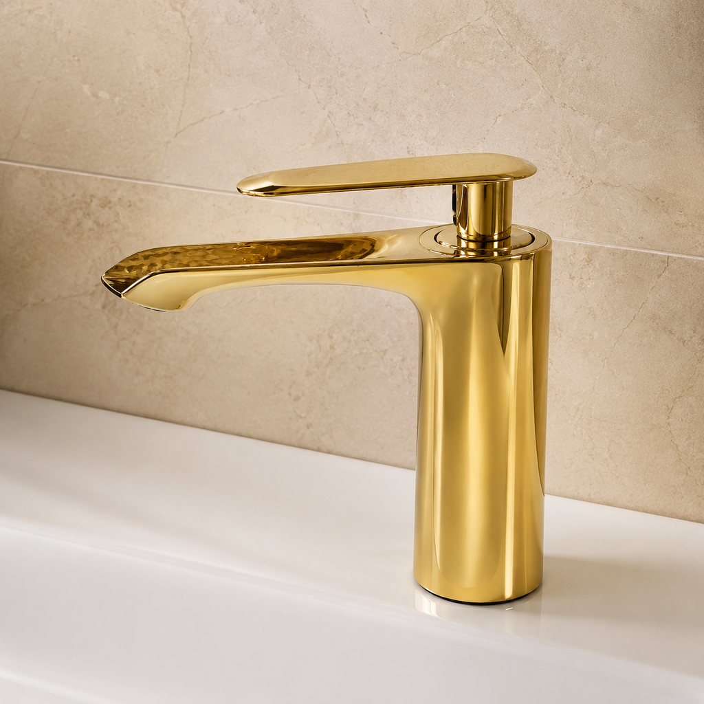 Chance Single Liver Basin Mixer GOLD 6”