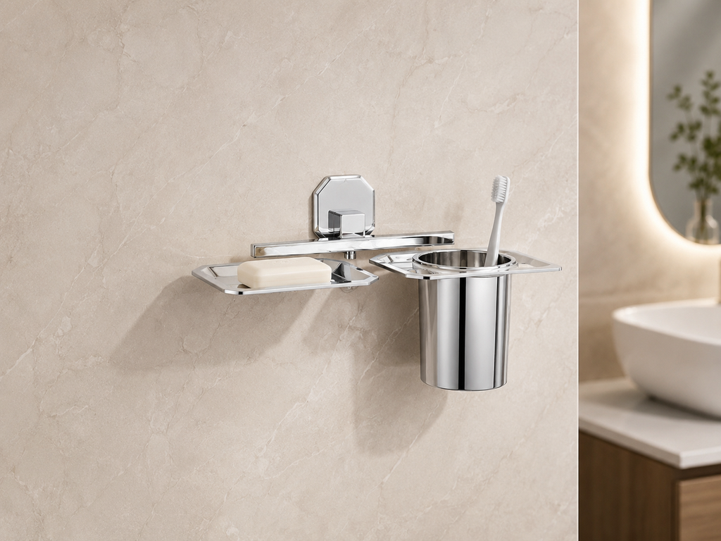 Chance Soap Dish + Tumbler SQUARE CUT
